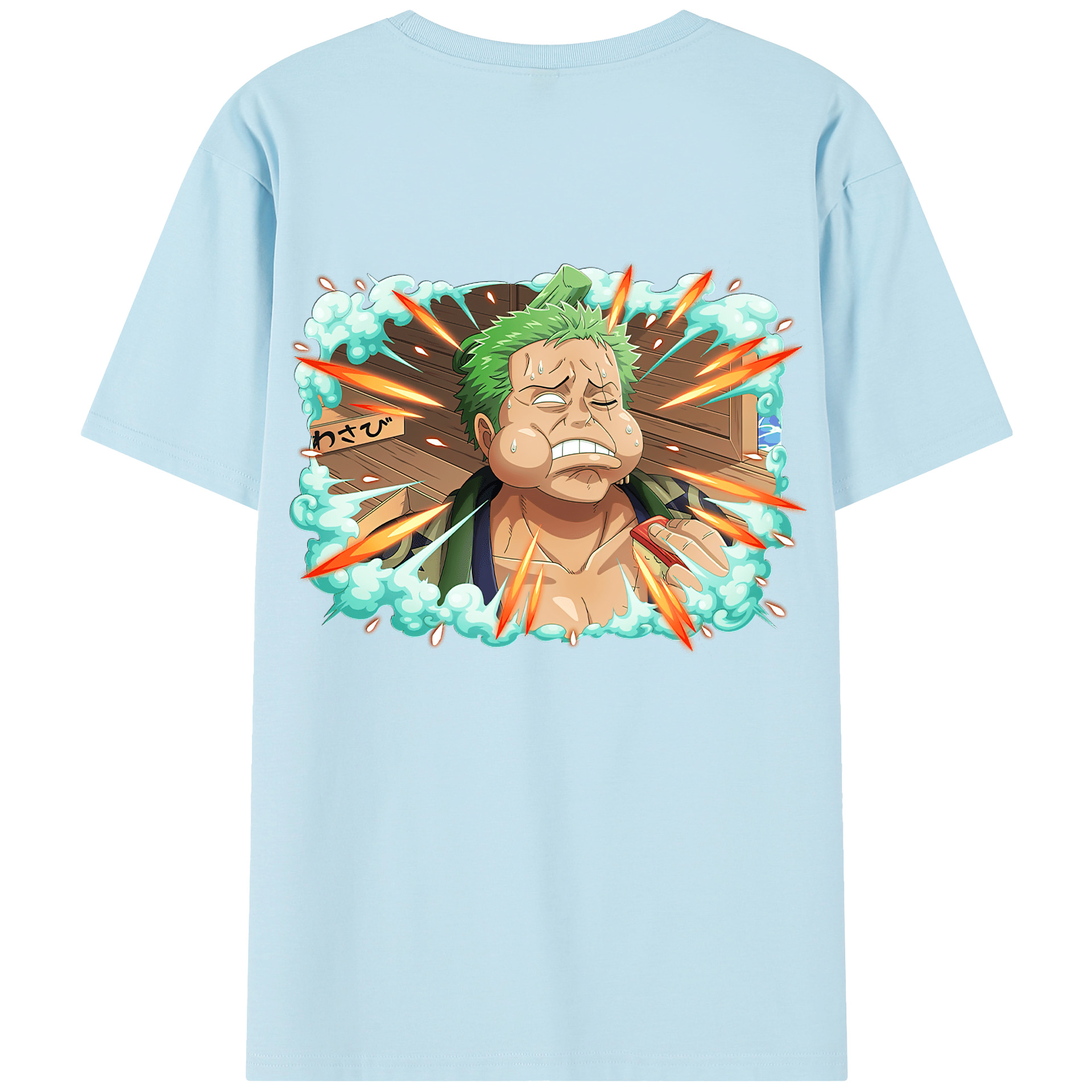 ワンピース ロロノア・ゾロ ONE PIECE Roronoa Zoro 綿100％半袖Tシャツ（背面プリント）